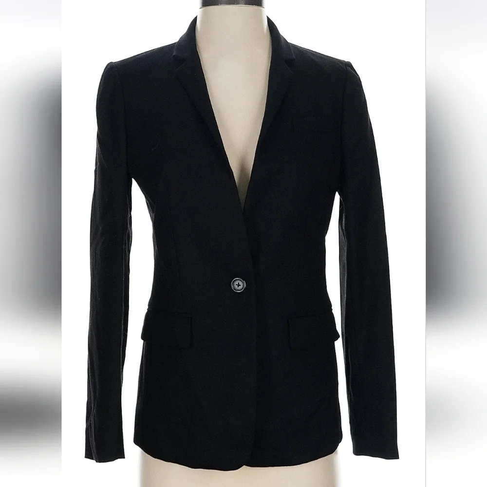J. Crew Wool Regent Blzer Sz 2 Black - Picture 2 of 7